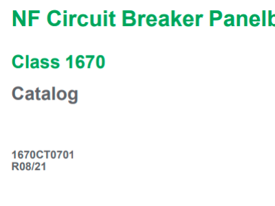 NF Circuit Breaker Panelboards – Catalog